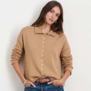 Alex Mill Taylor Cardigan in Camel